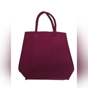 NEW Bath & Body Works Magenta Holiday Felt Tote Bag